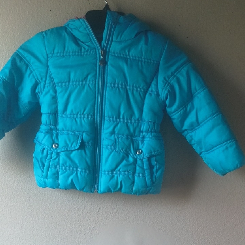 Rothschild Aqua Blue Kids Puffer Jacket